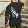 祈りの手 メンズTシャツ バックプリント 彼への贈り物
