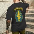 第1特殊部隊 アメリカ陸軍 グリーンベレー帽 空挺部隊f 退役軍 メンズTシャツ バックプリント 彼への贈り物