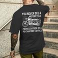 精神科医の外にバイクが停まっているのを見たことはありません メンズTシャツ バックプリント 彼への贈り物