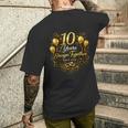 結婚10周年を祝う 結婚10周年 メンズTシャツ バックプリント 彼への贈り物
