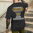 結婚20周年記念 夫 結婚20周年 磁器記念日 メンズTシャツ バックプリント 彼への贈り物