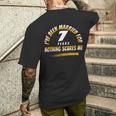 結婚7周年記念 カップル 結婚7周年記念 メンズTシャツ バックプリント 彼への贈り物