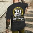結婚して29年目の結婚記念日を乗り越えた メンズTシャツ バックプリント 彼への贈り物