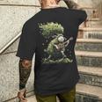 羊の木 ミュージシャン ギター グラフィック 動物 モチーフ 羊 メンズTシャツ バックプリント 彼への贈り物