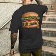 美味しそうなハンバーガー メンズTシャツ バックプリント 彼への贈り物