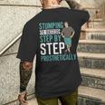 義足義肢切断者 切り株 成功へ 義肢 メンズTシャツ バックプリント 彼への贈り物