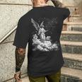 聖なる天使 シェムハメフォラッシュ ラファエル メンズTシャツ バックプリント 彼への贈り物