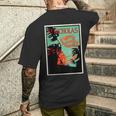 聖ニコルズ ドラゴン サンセット ヤシの木 グラフィック リトグラフ メンズTシャツ バックプリント 彼への贈り物
