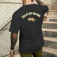 自分のペースで生きようtOwn Pace メンズTシャツ バックプリント 彼への贈り物