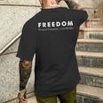 自由を守る 独立 自由 人権 自由 メンズTシャツ バックプリント 彼への贈り物
