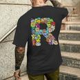 英文字 R アルファベット R 名前 イニシャル モノグラム シャツ メンズTシャツ バックプリント 彼への贈り物