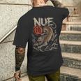 蛇の尾と日本の雲を持つヌエタイガーモンスター メンズTシャツ バックプリント 彼への贈り物