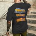 貨物列車 エンジン タンカー 車掌 メンズTシャツ バックプリント 彼への贈り物