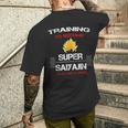 超サイヤ人になるためのトレーニング 楽しいフィットネス メンズTシャツ バックプリント 彼への贈り物
