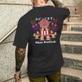踊ってます。Obon Festival はにわ お盆 祭り 踊り ダンス 夏 メンズTシャツ バックプリント 彼への贈り物