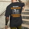 退職した足場用足場ビルダー メンズTシャツ バックプリント 彼への贈り物