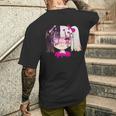 闇カワイイ・サドアニメ少女パステルゴス・メンヘラ メンズTシャツ バックプリント 彼への贈り物