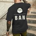 面白い 「Ban」おもしろギャグ-ジョーク 漢字 ばん 文字入り メンズTシャツ バックプリント 彼への贈り物