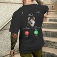 面白いtシャツ シベリアンハスキー 着信 犬 イヌ メンズ グッズ かわいい おもしろ 面白い 服 ネタ メンズTシャツ バックプリント 彼への贈り物