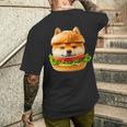 面白いtシャツ 柴犬 犬 イヌ ハンバーガー メンズ 犬好き グッズ かわいい おもしろ 面白い 服 ネタ 長袖tシャツ メンズTシャツ バックプリント 彼への贈り物