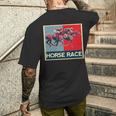 面白いtシャツ 馬tシャツ 競馬 馬 レース 乗馬 ジョッキー メンズ おもしろ 面白い グッズ ネタ 男性用 レトロ 長袖tシャツ メンズTシャツ バックプリント 彼への贈り物