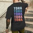 面白いギフトネーム Tora 名前入り メンズTシャツ バックプリント 彼への贈り物