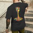 面白い溶けるルービックルービックスルービックスプレイヤーキューブ愛好家。 メンズTシャツ バックプリント 彼への贈り物