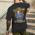 音楽なしで踊ったら私は電気技師だおもしろいスケルトン メンズTシャツ バックプリント 彼への贈り物