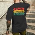 音楽を通したビンテージピース メンズTシャツ バックプリント 彼への贈り物