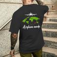 飛行機モード 休暇ギフト メンズ レディース パイロット航空 メンズTシャツ バックプリント 彼への贈り物