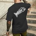 魚の骨 メンズTシャツ バックプリント 彼への贈り物