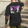 黒ちゃぼ。 ちゃぼデザイン 鶏をテーマにしたスタイリッシュなアート メンズTシャツ バックプリント 彼への贈り物