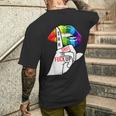 黙ってろよ Lgbtq メンズTシャツ バックプリント 彼への贈り物