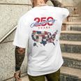 250年の独立記念日 愛国心が強い250周年 アメリカ メンズTシャツ バックプリント 彼への贈り物