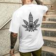 420 ウィードリーフスモーカー マリファナスモーカー メンズ レディース 曼荼羅 メンズTシャツ バックプリント 彼への贈り物