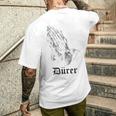 Albrecht Dürer Durer クリスチャンアート 祈りの手 ホワイト メンズTシャツ バックプリント 彼への贈り物
