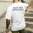 Back End Developer メンズTシャツ バックプリント 彼への贈り物