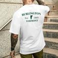 Burlingtonermontt シティステートカレッジ 観光のお土産 メンズTシャツ バックプリント 彼への贈り物