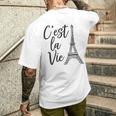 C'est Laie シャツ フレンチギフト パリ フランス エッフェル柄 メンズTシャツ バックプリント 彼への贈り物