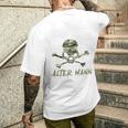 Evil Old Man 迷彩スカルバックプリント メンズTシャツ バックプリント 彼への贈り物