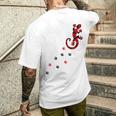 Gecko Footprint ハイビスカスフラワー ハワイサーフスタイルtシャツ メンズTシャツ バックプリント 彼への贈り物