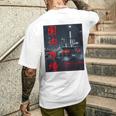Jdm ジャパニーズドリフトレース チューニングカー 東京ストリートレーシングアート メンズTシャツ バックプリント 彼への贈り物