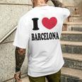 I Love Barcelona バルセロナが大好き メンズTシャツ バックプリント 彼への贈り物