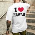 I Love Hawaii ハワイが大好き メンズTシャツ バックプリント 彼への贈り物