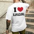 I Love Kanazawa アイ・ラブ・金沢 メンズTシャツ バックプリント 彼への贈り物