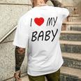 I Love My Baby ブラック メンズTシャツ バックプリント 彼への贈り物