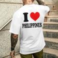 I Love Philippines フィリピン メンズTシャツ バックプリント 彼への贈り物