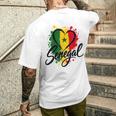 I Loveenegal 休暇 旅行 旗 お土産 ハート ツーリスト メンズTシャツ バックプリント 彼への贈り物