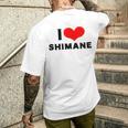 I Lovehimane 愛 ハート 島根 島根県 日本 お土産 かわいい おしゃれ メンズTシャツ バックプリント 彼への贈り物