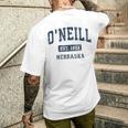 O'neill ネブラスカneビンテージアスレチックスポーツデザイン メンズTシャツ バックプリント 彼への贈り物